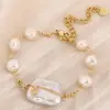 Pulseira de Pérolas de Água Doce para Mulheres Exquisita em Formato de Coração Leve Luxo Nicho Pulseira Presente de Aniversário Estilosa Versátil