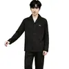 Pijama nuevo de algodón nube para hombre de manga larga talla grande 2026, corte holgado, ropa de estar casual con solapa nueva para primavera/otoño
