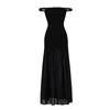 Hot Girl Fashion Sexy Kink ombro de fora Costura Vestido sem mangas 2025 Verão Elegante Cintura justa Vestido emagrecedor