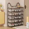 Sapateira para entrada de casa, armário de sapatos simples de várias camadas, prateleira de armazenamento de sapatos para apartamentos alugados, prateleira de entrada de dormitório