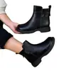 Botines estilo Martin con forro de polar para mujer, nueva colección otoño/invierno 2026, moda estilo británico, suela suave, antideslizantes, ajuste ancho, botines cortos, botines de algodón para madres