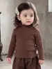 Chaqueta de algodón con lunares retro para bebés niñas, abrigo acolchado a rayas para otoño e invierno, súper cálido para bebés e infantes, ropa infantil estilo coreano