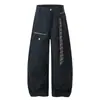Nuevos Pantalones Casuales de Pierna Ancha Color Sólido Estilo Japonés y Coreano 2026, Pantalones Scimitar Juveniles de Moda con Múltiples Bolsillos, Venta al por Mayor de Fábrica 34