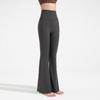 Calças Flare Nude Estilo Celebridade Versátil e Amigável à Pele Calças de Yoga Sexy Micro-Flare Calças Longas Versáteis Modeladoras de Cintura Alta para Roupa Exterior