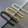 Pulsera de Acero Inoxidable Pulido de Seis Caras Pulsera de Cadena Cubana de Acero de Titanio Transfronteriza Pulsera Pulsera Joyería para Hombre Pareja