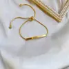 Centenas de Pulseiras Meichen Europeias e Americanas Ouro 18K Não Desbota Aço Titânio Femininas Simples e Versáteis Ins Personalizadas Moda Joias de Mão