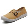 Sapatos de Couro Baixos de Encaixe Feminino Planos 2024 Novos Outono Sapatos de Plataforma Casuais Sola Macia Sapatos Brancos
