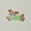 Nuevo Dibujo Animado de Primavera Cachorro Saltando Accesorios Acrílicos Hechos a Mano Material DIY Parche Lindo para Cabeza Venta al por Mayor
