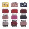 Bolsa de Cosméticos Ondulada Inclinada Bolsa de Cosméticos Ondulada em Água Bolsa Pequena com Zíper Romboidal Diagonal Bolsa de Cosméticos Brilhante de Mão