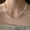 Collar de Accesorios de Cuentas Checas de Colores y Perla Blanca Australiana para Mujer, Gama Alta, Lujo Ligero, Cadena Clavicular de Moda y Versátil para Cuello