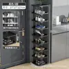 Zapatero Simple Entrada de Puerta Hogar Dormitorio Almacenamiento Multicapa Artefacto Ahorro de Espacio Pequeño Estrecho Mini Hueco Alquiler Zapatero