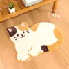 Alfombrillas de Mascota Lindas con Forma Especial de Dibujos Animados para Dormitorio y Sala de Estar Mantas Gruesas para Cama Amigables con la Piel Alfombrillas Absorbentes Antideslizantes para Baño y WC