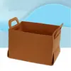 Cesta de Almacenamiento Plegable de Fieltro de Gran Capacidad, Cesta de Lavandería Portátil de Tela de Fieltro para el Hogar, Caja de Almacenamiento para Snacks y Juguetes