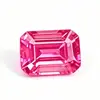 Zafiro Rosa Caliente Cultivado en Laboratorio Piedra Suelta, Gema Multifacética Color Fruta del Dragón para Cara de Anillo, Colgante y Incrustación de Anillo Personalización