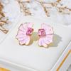 Pendientes de gota de aceite estilo retro europeo y americano, versión izquierda y derecha, pendientes de alas de mariposa para mujer