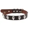 Couro PU Ecológico Estilo Harajuku Punk Europeu e Americano Rua Rock Cosplay Colar Alça de Pescoço Gargantilha Caveira