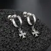 Novo Pingente Íris Cruzada Clipe de Orelha Espiral Brinco de Personalidade Masculina Tendência Moda Feminina Joia Versátil