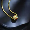 Collar de Esmalte Selección Cuidadosa Despertar del León, Lujo Ligero Nicho Tendencia Nacional, Atrae Fortuna Año Nuevo Cadena Clavicular Personalizada de Gama Alta Estilo Chino Nuevo