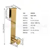 Gancho largo de acero inoxidable para puerta de cristal, gancho individual de pared, gancho sin clavos para puertas de cristal de baño, gancho de baño