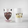 Suministro de taza de plástico PP lisa de 600ML para jugo, leche, bebida fría, se puede pedir con logo y color en transferencia térmica y dorado