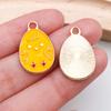 Cross-border Hot Easter Oil Dropping Alloy Cartoon Rabbit Egg Pendant Pingente DIY Pulseira Jóias Acessórios