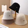Chapéu de Pescador de Lã Estilo Japonês Feminino Outono e Inverno Estilo Coreano Chapéu Boina com Laço Chapéu de Balde Espesso Quente para Exterior Tendência