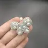 Mariposa de Perla con Pedrería Accesorios de Joyería Accesorios para Ropa No Tejida Accesorios para el Cabello Pegatinas de Tela con Pedrería y Perlas