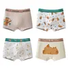 Roupa íntima infantil 100% algodão Classe A para meninos de meia-idade e mais velhos, cuecas boxer antibacterianas 10A, fundo 100% algodão