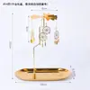 Porta-Velas Giratório, Vela Perfumada, Lanterna Giratória Romântica, Moinho de Vento Estilo Europeu Ornamento Criativo, Presente de Aniversário e Casamento