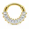 Pendientes de Cartílago para Oreja, Anillos de Nariz de Amatista, Al por Mayor Transfronterizos Europeos y Americanos Modernos Personalizados Tachuelas de Nariz de Zirconia Joyería para Piercing
