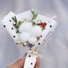 Mini ramo de gypsophila exquisito, hecho a mano, flores secas para coche, rosa eterna, regalo de bricolaje, decoración de regalo de mano