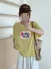 Envío Directo desde el Mercado de las Trece Líneas: Camiseta de Algodón Copo de Nieve, Envío Directo de Una Pieza, Cuello Redondo, Adelgazante, Versátil, Manga Corta, Verano, Fábrica de Origen