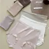 Pantaloncillos de algodón liso y sencillo para mujer con control RC, cintura alta, refuerzo de seda en la entrepierna, cinturilla de encaje, alta elasticidad y comodidad, calzones para mujer