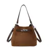 Bolso Cubo para Mujer 2025 Nuevo Retro Versátil Gran Capacidad Transfronterizo de Moda Tendencia Sensación de Alta Gama Bolso de Hombro Único Cruzado