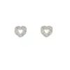 Pendientes de amor de circón hueco cero para mujer, aguja de plata de ley s925, nicho, lujo ligero, diseño de alta gama, estilo Ins, versión coreana