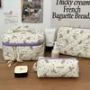 Bolsa de maquillaje con lazo a cuadros, color vibrante, gran capacidad, portátil, para viaje, para mujer, 2024