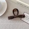 Pinza Grande Retro de Lujo Estilo Francés con Estampado de Leopardo para la Parte Trasera de la Cabeza, Adecuada para Cabello Grueso, Accesorio de Cabello Sencillo y Elegante