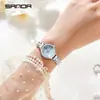 Relógio Feminino Sanda Hot 3D Tridimensional Simples à Prova d'Água Quartzo Alto Nível Versátil Casual Relógio para Estudante Feminina