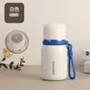 Nueva Taza de Bolsillo Portátil Taza de Viaje de Acero Inoxidable con Correa, Taza Térmica Sencilla para Hombres, Mujeres, Niños y Estudiantes