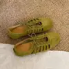 Sapatos Rasos Japoneses Retrô Estilo Mori com Renda Vazada para Mulheres, Sapatos de Verão Respiráveis com Solado Macio Versáteis de Nicho Artístico Perfurados
