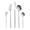 Conjunto de Talheres Brilhante Português, Louças Estilo Ocidental, Faca e Garfo para Bife, Colher e Garfo de Aço Inoxidável, Venda Quente Transfronteiriça, Conjunto de Sobremesa de Luxo Leve