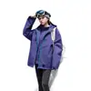 Chaqueta exterior 3 en 1 desmontable de alta calidad para hombres y mujeres, cortavientos, impermeable, cálida, adecuada para montañismo, disponible para compra en grupo y se puede imprimir