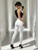 Jeans skinny stretch branco puro de cintura alta, estilo básico slim-fit simples, direto da fábrica, para corpo tipo pera