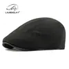 Gorra para Hombre Otoño e Invierno Boina Estilo Retro Británico Gorra de Lana Forrada de Polar Engrosada Cálida Casual Gorra Adelantada Mujer