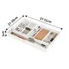 Caja de Almacenamiento Expandible para Cajones de Cocina, Charola de Plástico Desmontable para Cajones de Gabinetes Profundos, Caja Organizadora Expandible con Divisores