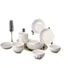 Cuencos y Platos de Cerámica de Color Bajo Esmalte Vajilla Porcelana Blanca Alta Temperatura Hogareño 2024 Nuevos Cuencos, Palillos, Platos y Cuencos de Sopa Combinación Libre