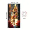 Nova capa de porta verde monstro Grinch transfronteiriça tecido de fundo decoração de atmosfera cortina de porta de Natal pano para pendurar bandeira de capa de porta