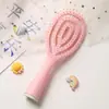 Peine Macaron para Uso en Casa, Peine Suave con Costillas Huecas para Alisar el Cabello, Peine Curvo Grande para Niñas, Peine de Estilismo de Corona Alta