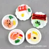 Acessórios de Resina Bife Celular Brinquedo de Comida Sashimi Japonês Cola de Creme Cachorro-Quente Material DIY Enfeites para Casa de Bonecas em Miniatura
