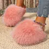 Pantuflas de felpa mullida de color liso para talla grande de Amazon, suela suave, punta cerrada de invierno, para el hogar, cálidas, pantuflas de algodón multicolor